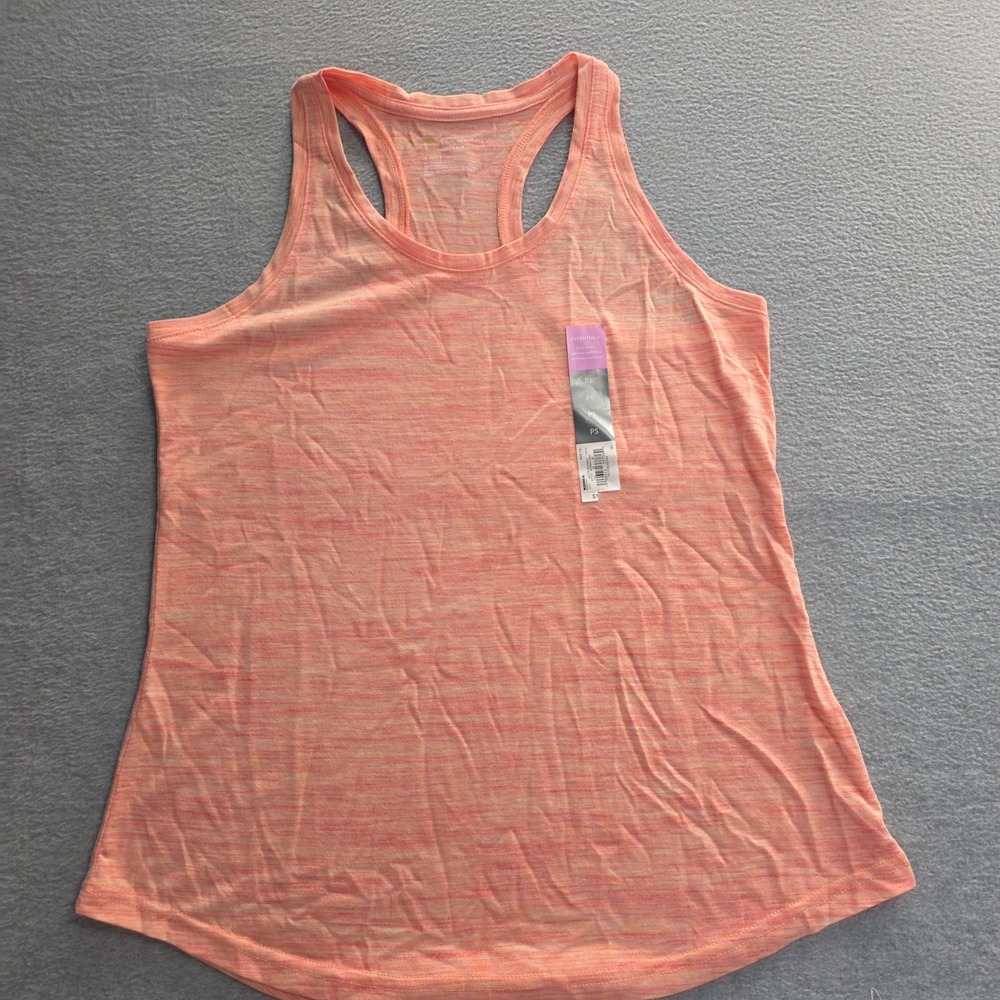Tek Gear DryTek Racerback Tank‎ Top Orange Space Dye Petite Small PS NWT